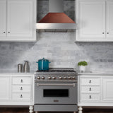 30" Ducted Fingerprint Resistant Stainless Steel Range Hood with Hand-Hammered Copper Shell (8654HH-30)