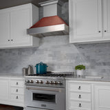 36" Ducted Fingerprint Resistant Stainless Steel Range Hood with Hand-Hammered Copper Shell (8654HH-36)