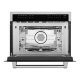 ZLINE 24 in. 1.6 cu ft. Built-in Convection Microwave Oven in Satin Stainless Steel with Speed and Sensor Cooking (MWO-24-SS)