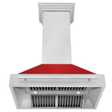 ZLINE 36" Fingerprint Resistant Stainless Steel Range Hood with Red Matte Shell (8654SNX-RM36)
