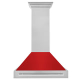 ZLINE 36" Fingerprint Resistant Stainless Steel Range Hood with Red Matte Shell (8654SNX-RM36)