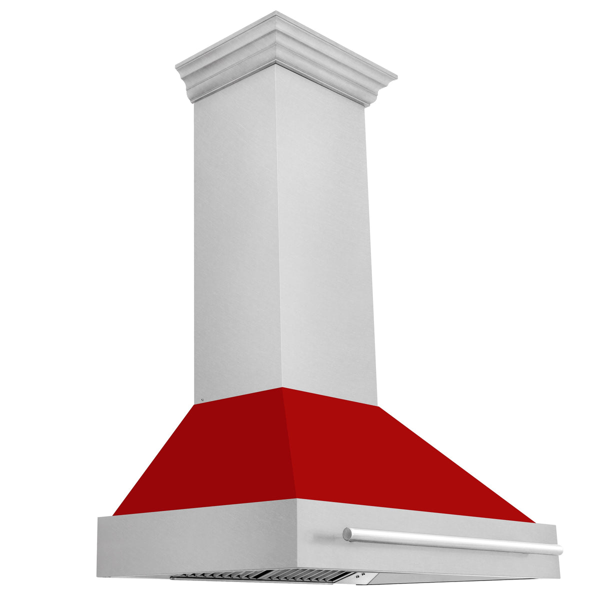 ZLINE 36" Fingerprint Resistant Stainless Steel Range Hood with Red Matte Shell (8654SNX-RM36)