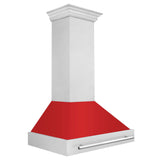 ZLINE 36" Fingerprint Resistant Stainless Steel Range Hood with Red Matte Shell (8654SNX-RM36)