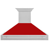 ZLINE 48" Fingerprint Resistant Stainless Steel Range Hood with Red Matte Shell (8654SNX-RM48)