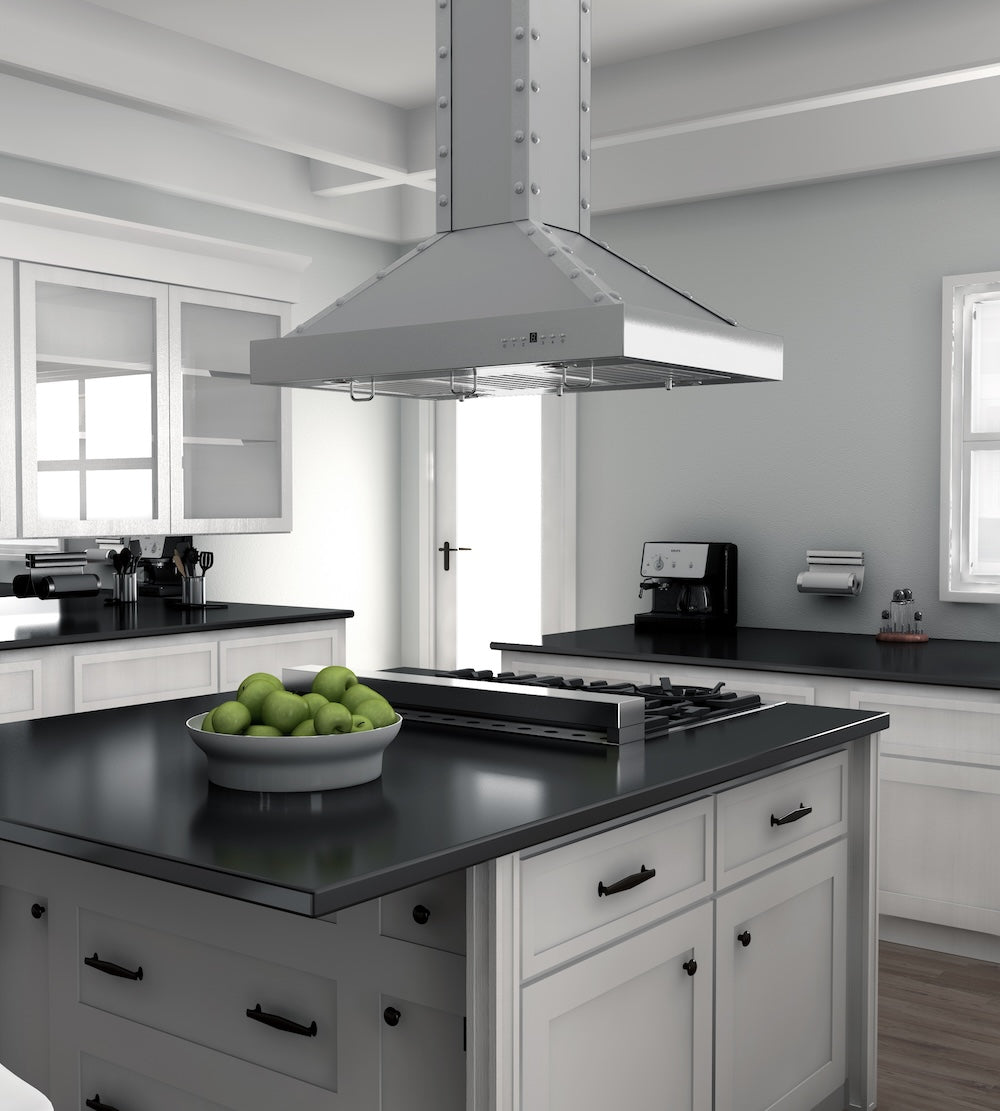ZLINE 30 in. Designer Series Satin Stainless Steel Island Range Hood (KB2i-4SSXS-30)