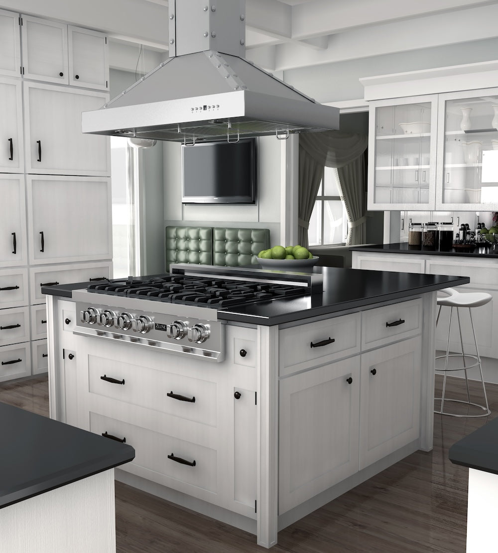 ZLINE 30 in. Designer Series Satin Stainless Steel Island Range Hood (KB2i-4SSXS-30)