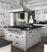 ZLINE 36 in. Designer Series Satin Stainless Steel Island Range Hood (KB2i-4SSXS-36)