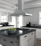 ZLINE 36 in. Designer Series Satin Stainless Steel Island Range Hood (KB2i-4SSXS-36)