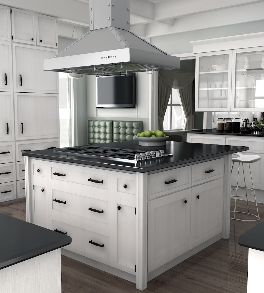 ZLINE 30 in. Designer Series Satin Stainless Steel Island Range Hood (KB2i-4SSXS-30)