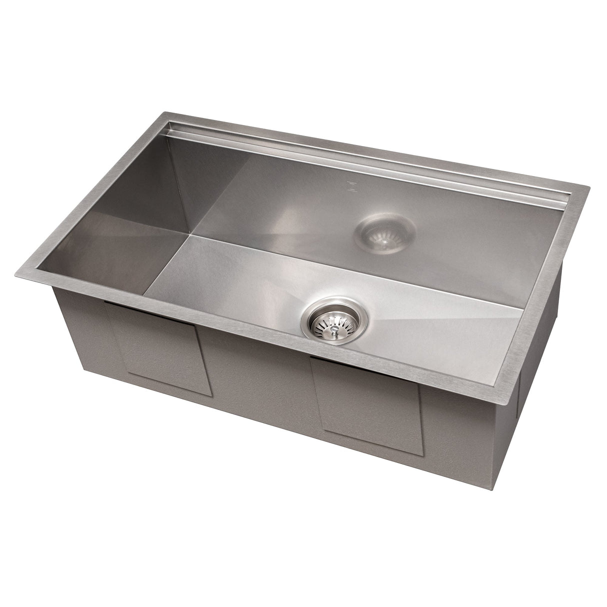 ZLINE 33 in. Garmisch Undermount Single Bowl Satin Stainless Steel Kitchen Sink with Bottom Grid and Accessories (SLS-33S)