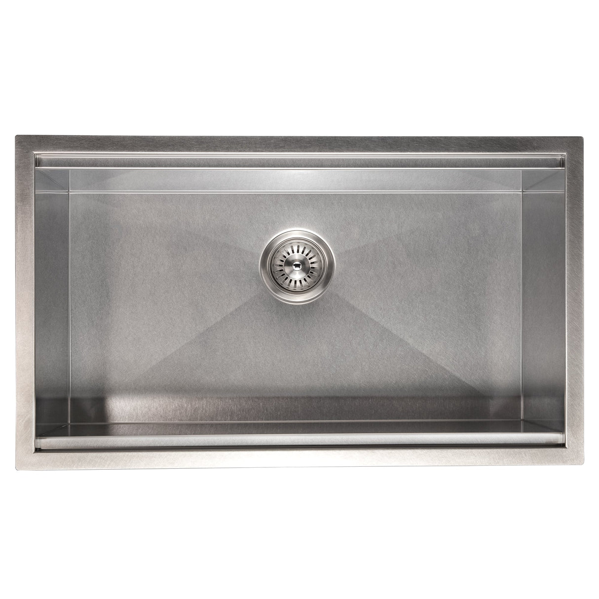 ZLINE 33 in. Garmisch Undermount Single Bowl Satin Stainless Steel Kitchen Sink with Bottom Grid and Accessories (SLS-33S)