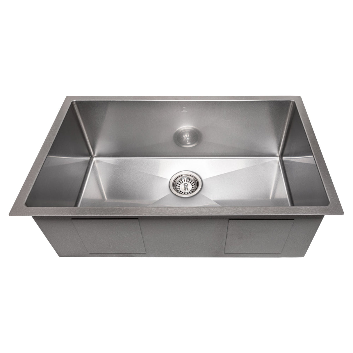 ZLINE 33 in. Meribel Undermount Single Bowl Satin Stainless Steel Kitchen Sink with Bottom Grid (SRS-33S)