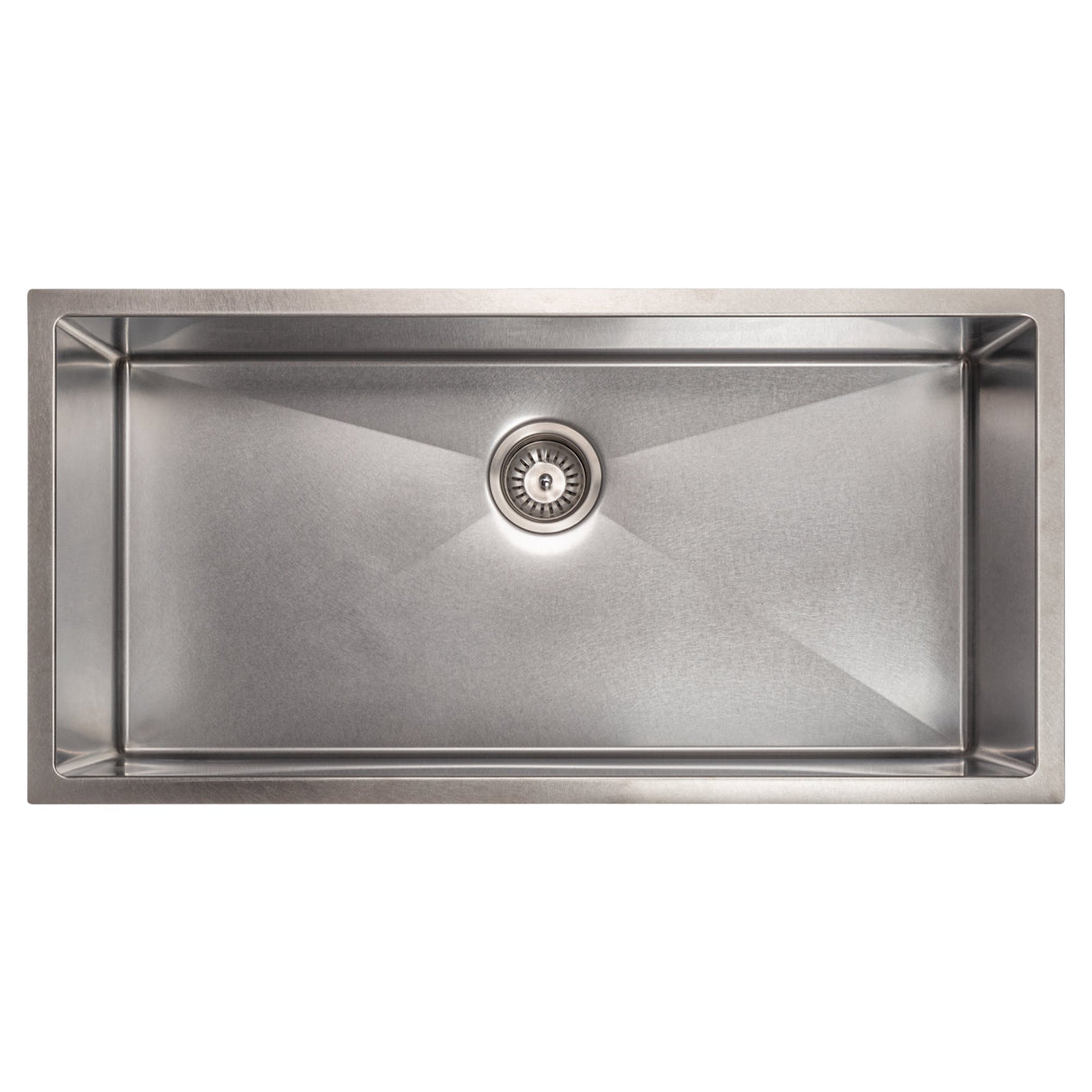 ZLINE 36 in. Meribel Undermount Single Bowl Satin Stainless Steel Kitchen Sink with Bottom Grid (SRS-36S)