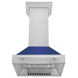 ZLINE 30" Fingerprint Resistant Stainless Steel Range Hood with Blue Matte Shell (8654SNX-BM30)
