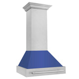 ZLINE 30" Fingerprint Resistant Stainless Steel Range Hood with Blue Matte Shell (8654SNX-BM30)