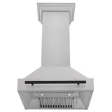 ZLINE Autograph Edition 30" Fingerprint Resistant Stainless Steel Range Hood with Matte Black Handle (8654SNZ-30-MB)