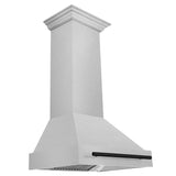 ZLINE Autograph Edition 30" Fingerprint Resistant Stainless Steel Range Hood with Matte Black Handle (8654SNZ-30-MB)
