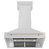 ZLINE Autograph Edition 36" Fingerprint Resistant Stainless Steel Range Hood with Polished Gold Handle (8654SNZ-36-G)