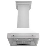 ZLINE 30" Fingerprint Resistant Stainless Steel Range Hood with White Matte Shell (8654SNX-WM30)