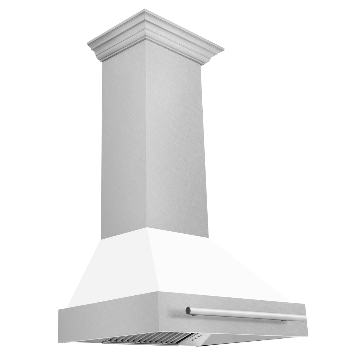 ZLINE 30" Fingerprint Resistant Stainless Steel Range Hood with White Matte Shell (8654SNX-WM30)