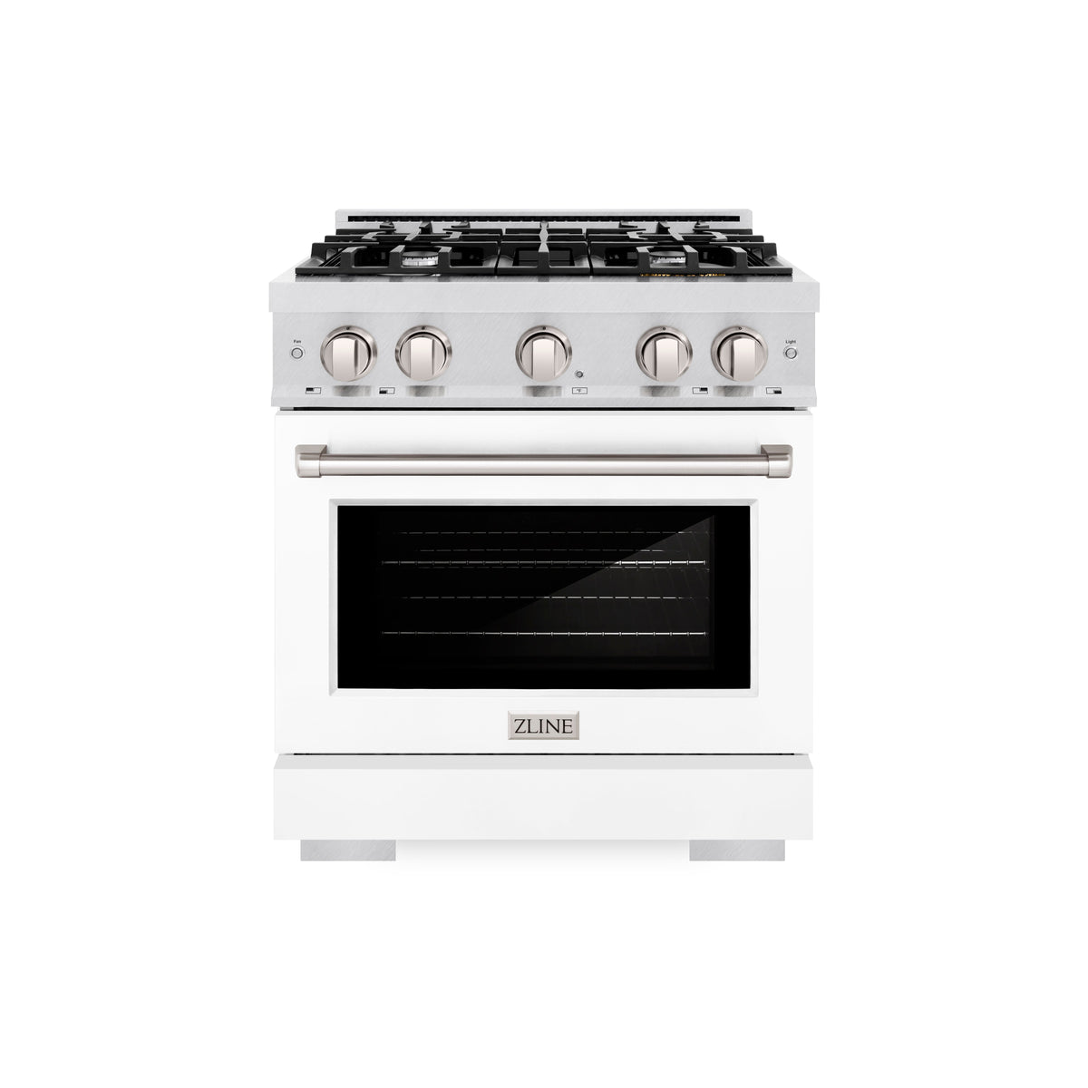 ZLINE 30 in. 4.2 cu. ft. Select Gas Range with 4 Burner Cooktop and Co ...