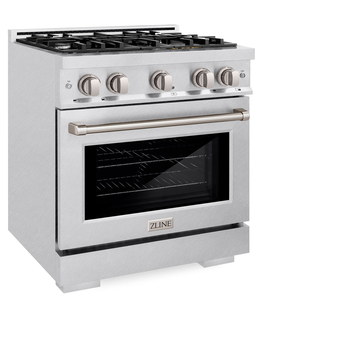ZLINE 30 in. 4.2 cu. ft. Select Gas Range with 4 Burner Cooktop and Convection Gas Oven in Satin Stainless Steel (HGRS-30)