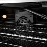 ZLINE Autograph Edition 36 in. 5.2 cu. ft. Select Gas Range with 6 Burner Cooktop and Convection Gas Oven in Satin Stainless Steel and Matte Black Accents (HGRSZ-36-MB)