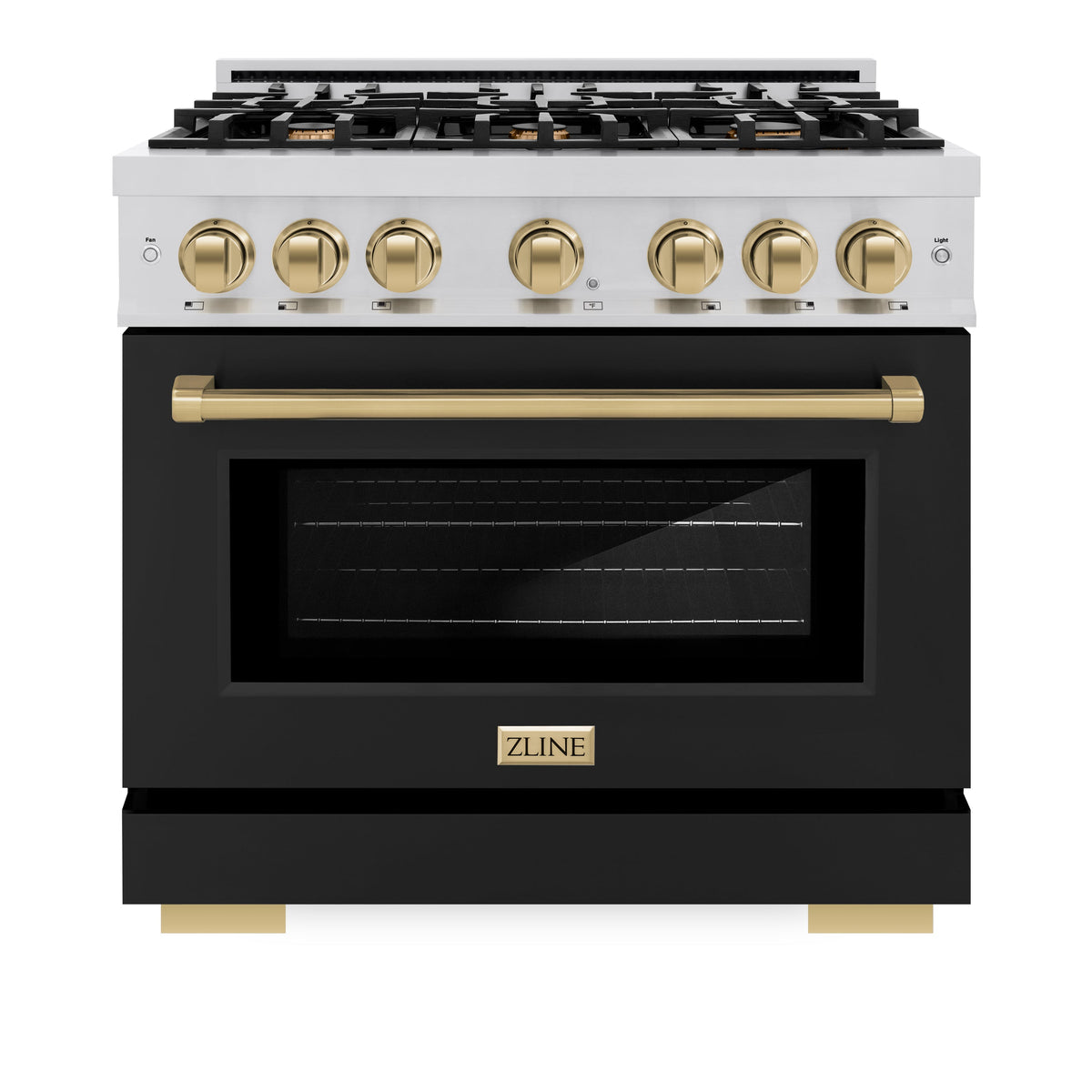 Selecta Rage Front ZLINE Autograph Edition 36 in. 5.2 cu. ft. Select Dual Fuel Range with ...