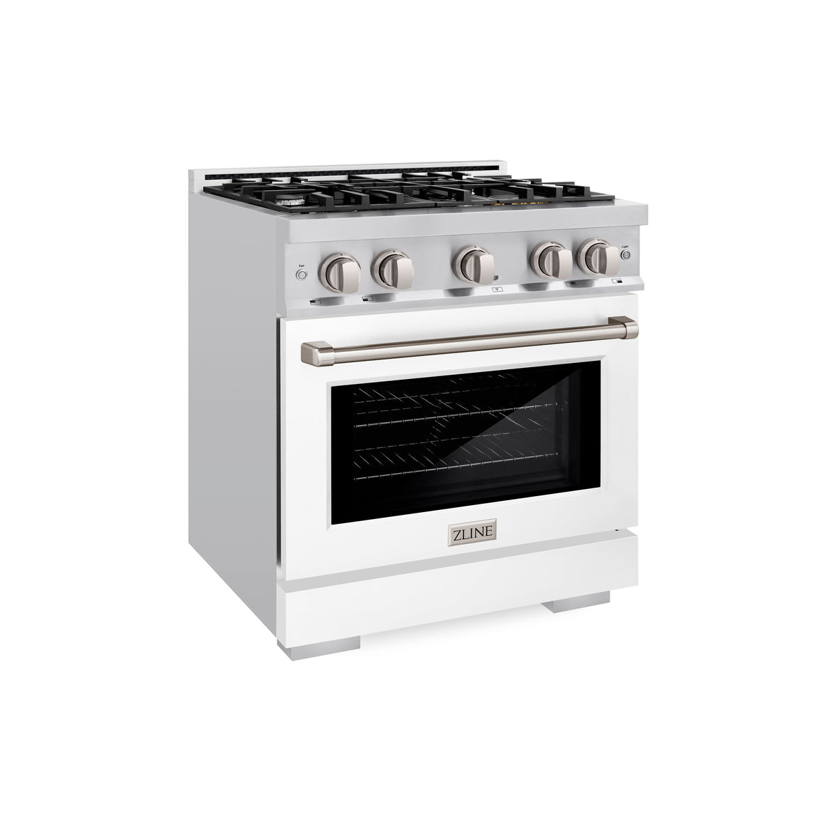 Selecta Rage Front ZLINE 30 in. 4.2 cu. ft. Select Dual Fuel Range with 4 Burner Gas Cook ...
