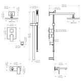 ZLINE Bliss Rainfall Shower System with 16 in. Oversized Shower Head in Brushed Nickel (BLS-SHS16-BN)