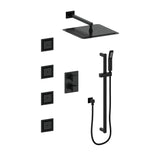 ZLINE Autograph Edition Crystal Bay Thermostatic Shower System with Body Jets in Matte Black (CBY-SHS-T3-MB)