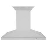 36" ZLINE CrownSound™Ducted Vent Island Mount Range Hood in Stainless Steel with Built-in Bluetooth Speakers (GL2iCRN-BT-36)