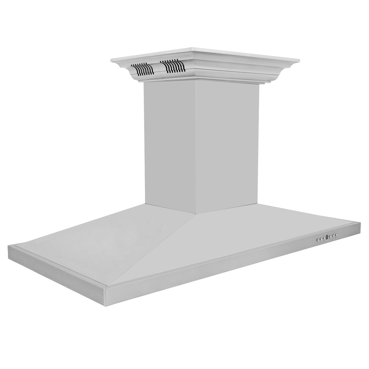 48" ZLINE CrownSound™Ducted Vent Island Mount Range Hood in Stainless Steel with Built-in Bluetooth Speakers (GL2iCRN-BT-48)