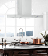 ZLINE 36" Convertible Vent Island Mount Range Hood in Stainless Steel (KE2i-36)