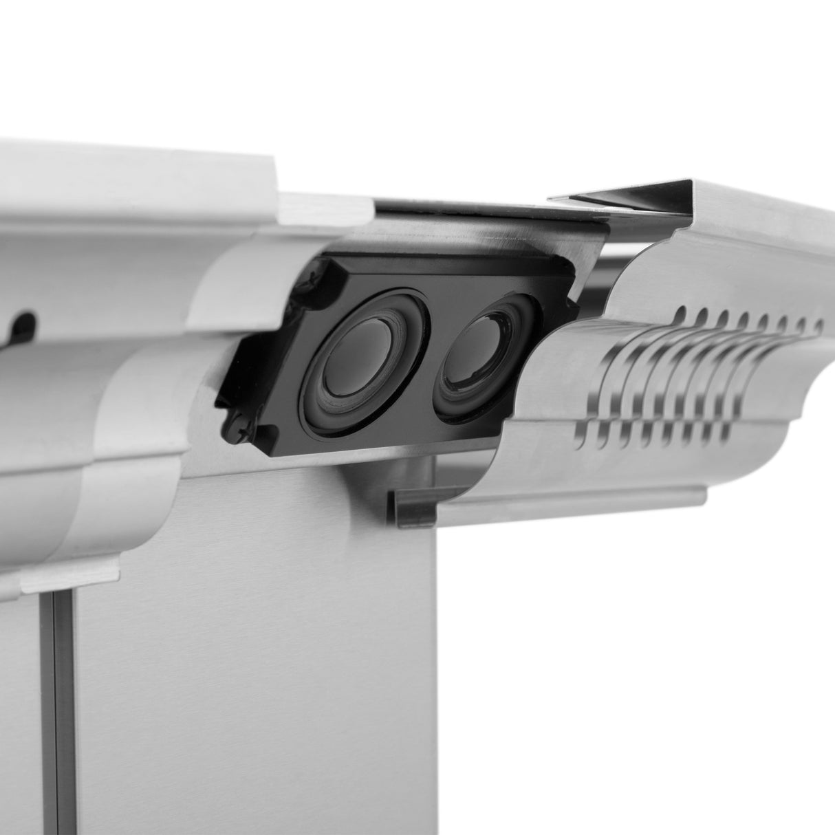 36" ZLINE CrownSound™Ducted Vent Island Mount Range Hood in Stainless Steel with Built-in Bluetooth Speakers (GL9iCRN-BT-36)