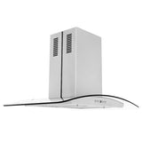ZLINE 30 in. Convertible Vent Island Mount Range Hood in Stainless Steel & Glass (GL5i-30)
