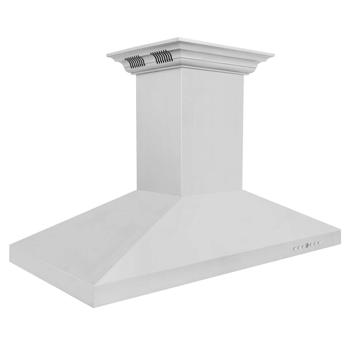 48" ZLINE CrownSound™Ducted Vent Island Mount Range Hood in Stainless Steel with Built-in Bluetooth Speakers (KL3iCRN-BT-48)