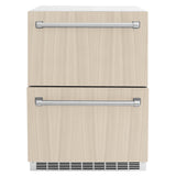 ZLINE 24 in. Touchstone 168 Can Outdoor-Rated Dual Refrigerator Drawer with Panel-Ready Doors (RDSPO-24)