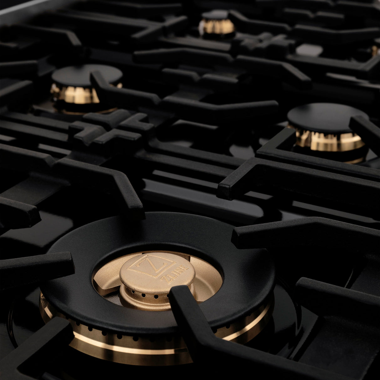 ZLINE 36 in. Legacy Gas Rangetop with 6 Brass Burners and Porcelain Cooktop in Stainless Steel (RT-BR-36)