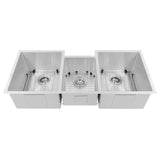 ZLINE 45 in. Breckenridge Undermount Triple Bowl Stainless Steel Kitchen Sink with Bottom Grid and Accessories (SLT-45)