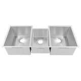 ZLINE 45 in. Breckenridge Undermount Triple Bowl Stainless Steel Kitchen Sink with Bottom Grid and Accessories (SLT-45)
