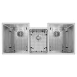 ZLINE 45 in. Breckenridge Undermount Triple Bowl Stainless Steel Kitchen Sink with Bottom Grid and Accessories (SLT-45)