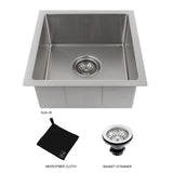 ZLINE 15 in. Boreal Undermount Single Bowl Bar Kitchen Sink in Stainless Steel (SUS-15)