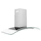 ZLINE 48" Convertible Vent Convertible Vent Wall Mount Range Hood in Stainless Steel & Glass (KN4-48)