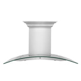 36" ZLINE CrownSound™Ducted Vent Wall Mount Range Hood in Stainless Steel with Built-in Bluetooth Speakers (KN4CRN-BT-36)