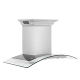 36" ZLINE CrownSound™Ducted Vent Wall Mount Range Hood in Stainless Steel with Built-in Bluetooth Speakers (KN4CRN-BT-36)