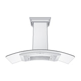 48" ZLINE CrownSound™Ducted Vent Wall Mount Range Hood in Stainless Steel with Built-in Bluetooth Speakers (KN4CRN-BT-48)
