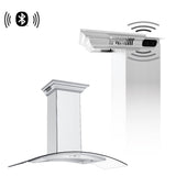 24" ZLINE CrownSound™Ducted Vent Wall Mount Range Hood in Stainless Steel with Built-in Bluetooth Speakers (KN4CRN-BT-24)