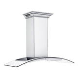 48" ZLINE CrownSound™Ducted Vent Wall Mount Range Hood in Stainless Steel with Built-in Bluetooth Speakers (KN4CRN-BT-48)