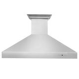 48" ZLINE CrownSound™Ducted Vent Professional Wall Mount Range Hood in Stainless Steel with Built-in Bluetooth Speakers (697CRN-BT-48)